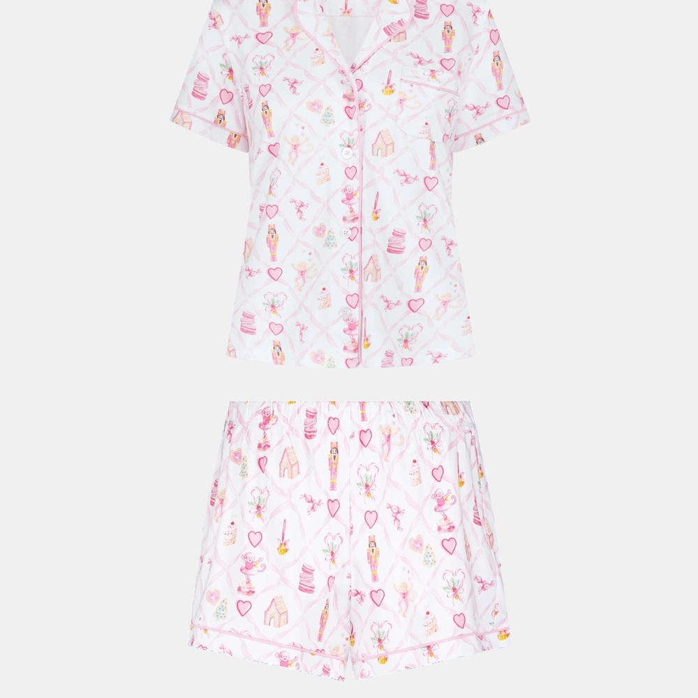 Sugarplum Lattice Polo Pajamas - Picture 4 of 4
